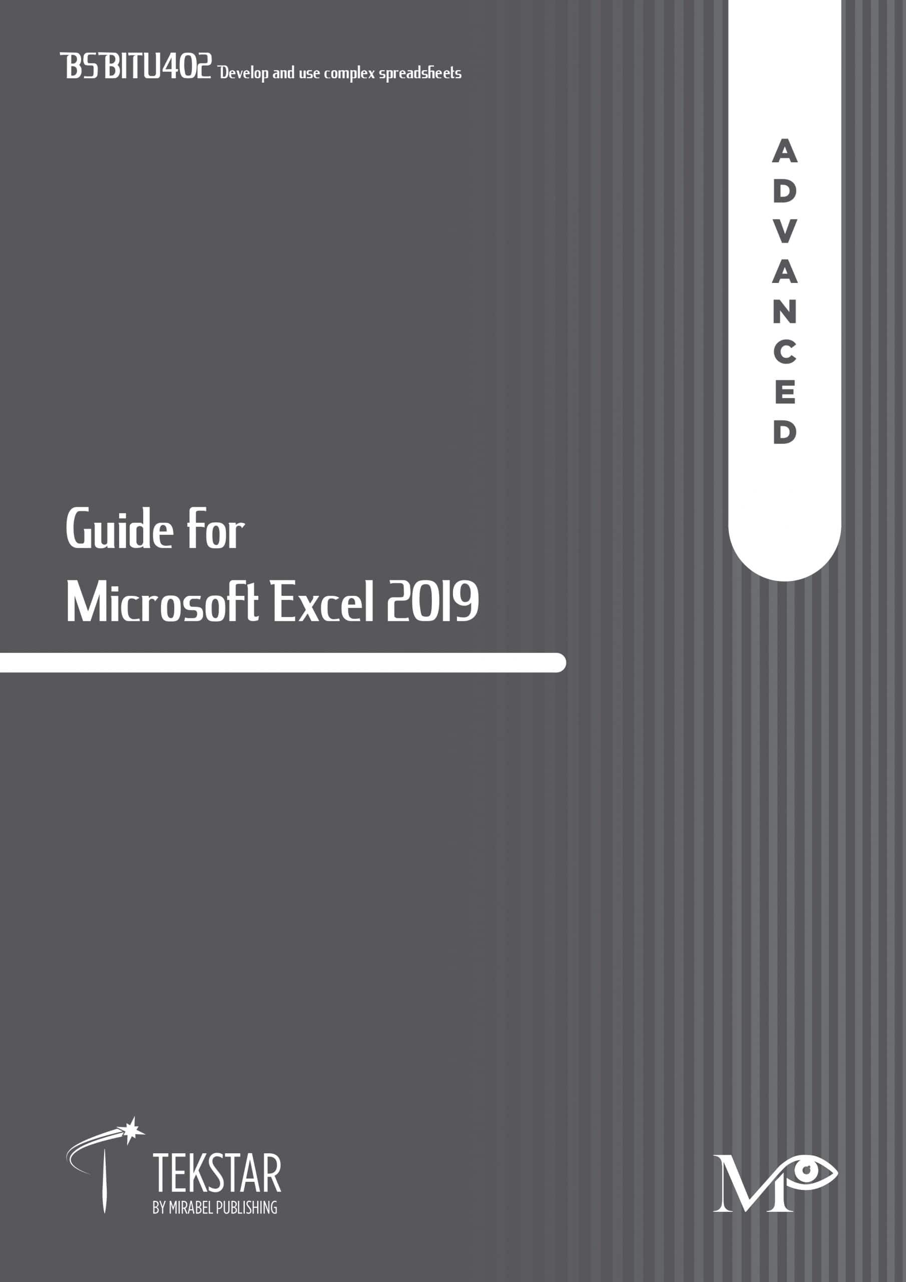 Guide for Microsoft Excel 2019 - Advanced